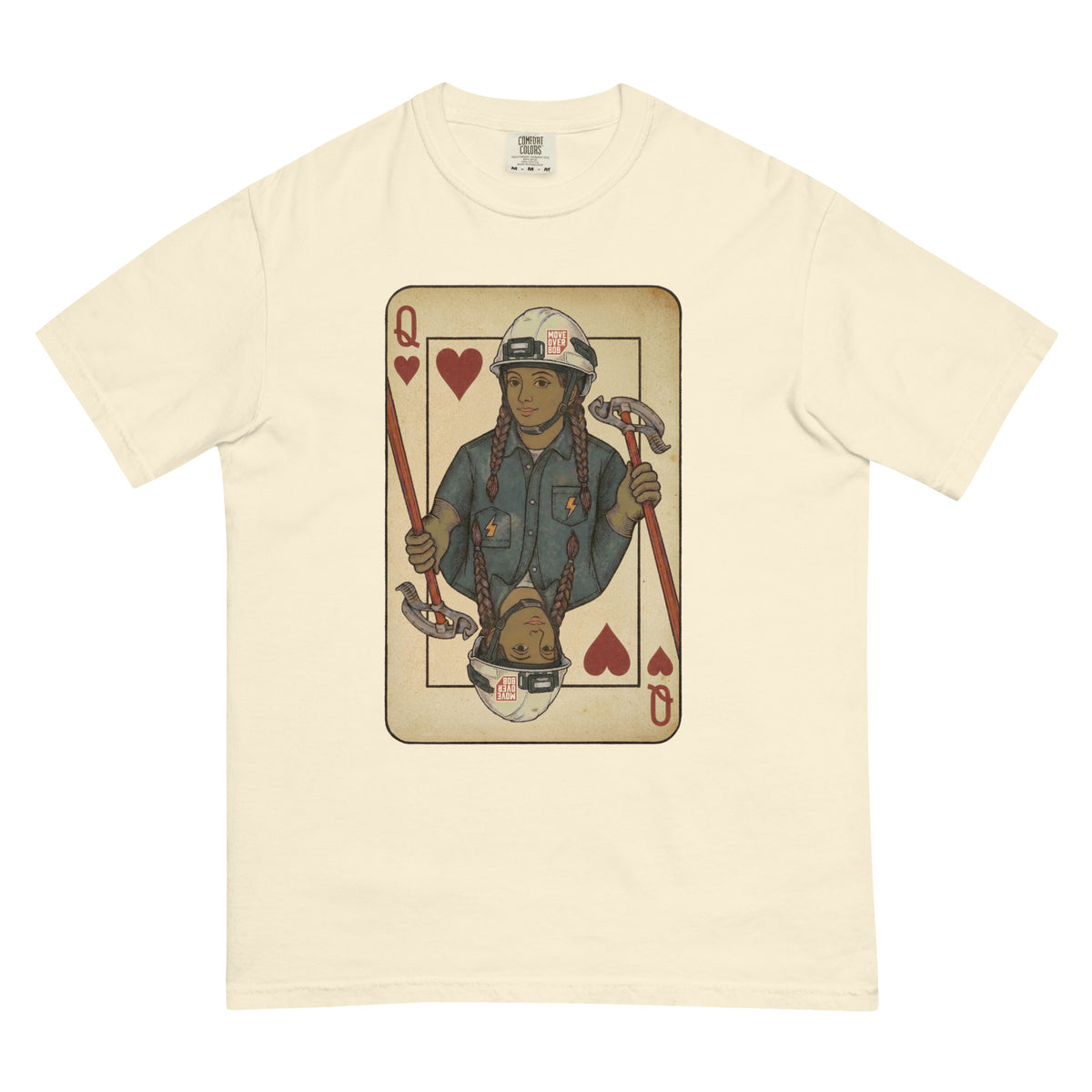 Queen of Conduit Tee in ivory, front