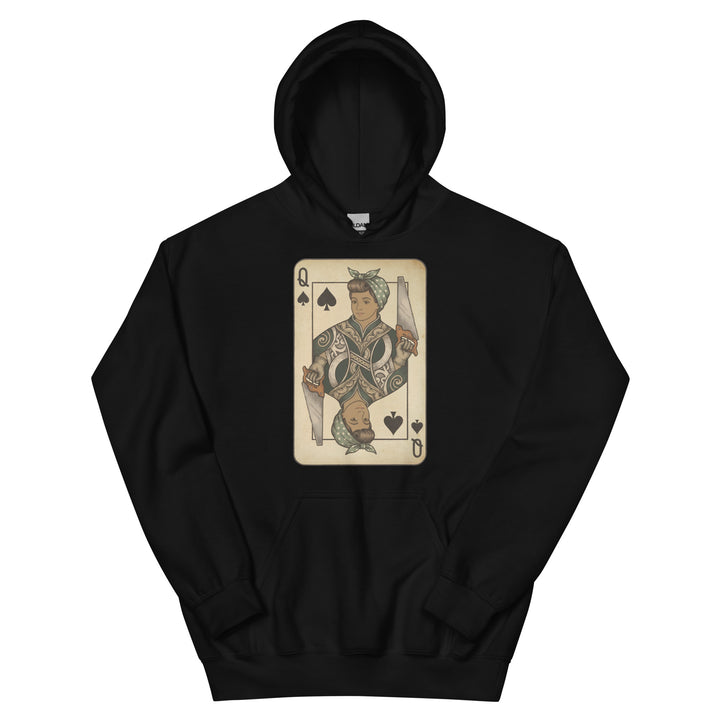 Queen of the Cut Hoodie in black, front