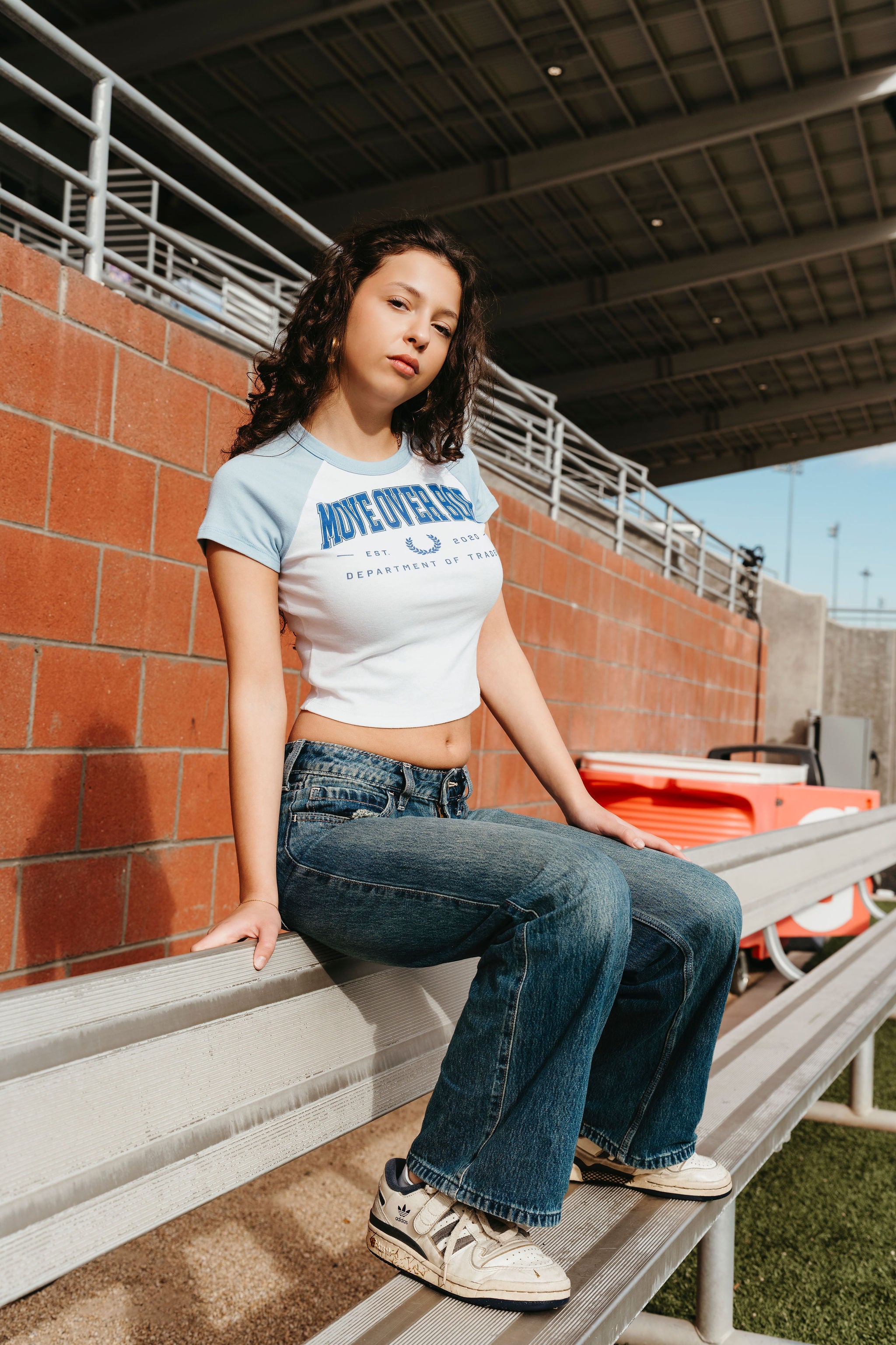 Department of Trades Baby Tee - Light Blue