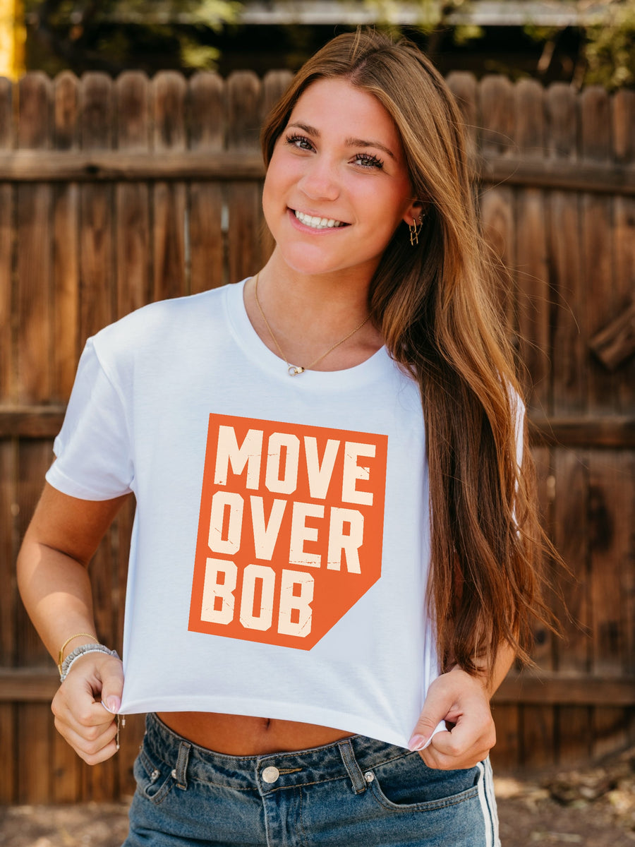 Move Over Bob Logo Crop Tee