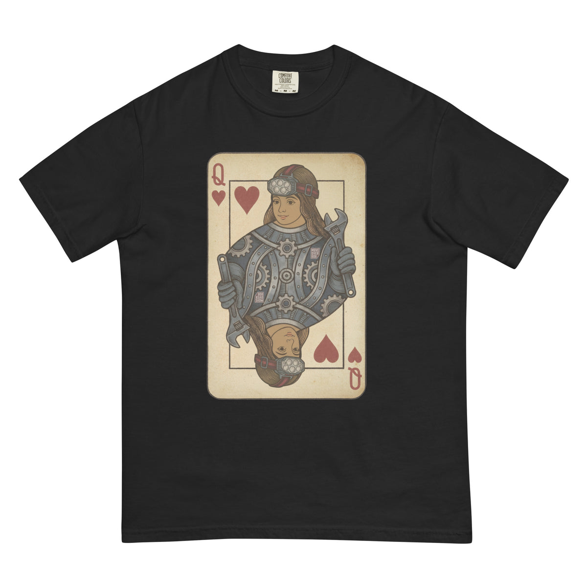 Queen of Torque Tee in black, front